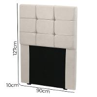 Cabeceira Cama Box Solteiro 0.90 Julia Shop Das Cabeceiras Bege Marfim - 4