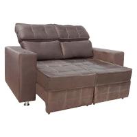 Sofá Retrátil E Reclinável 2 Lugares Londres 1.60cm C-molas Marrom Chocolate - 2