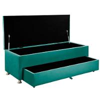 Cabeceira Julia Calçadeira Munique 140cm Shop Das Cabeceiras Ciano - 2