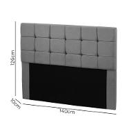 Cabeceira Julia Calçadeira Munique 140cm Shop Das Cabeceiras Cinza Chumbo - 5