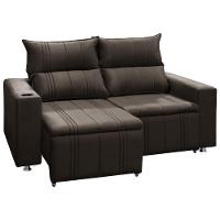 Sofá Retrátil E Reclinável 2 Lugares Madri 1,60m Suede Marrom - 2