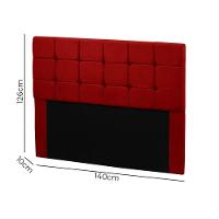 Cabeceira Julia Calçadeira Munique 140cm Shop Das Cabeceiras Vermelho - 5