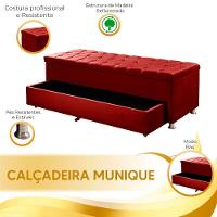 Cabeceira Julia Calçadeira Munique 140cm Shop Das Cabeceiras Vermelho - 7