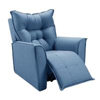 Poltrona Do Papai Reclinável King Linho Azul Star Confort Azul