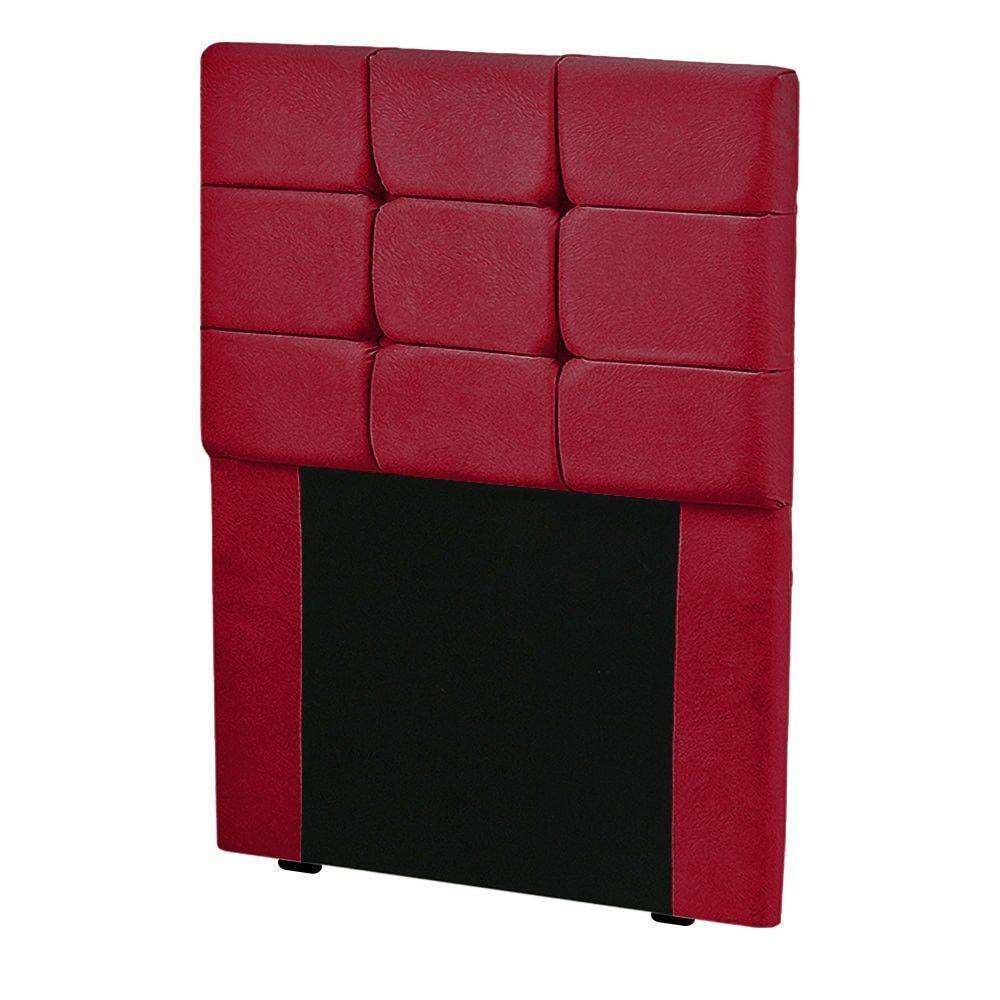 Cabeceira Cama Box Solteiro 0.90 Julia Shop Das Cabeceiras Vermelho - 1