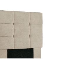 Cabeceira Estofada Cama Box 90cm Julia Shop Das Cabeceiras Bege - 3