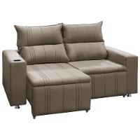 Sofá Retrátil E Reclinável 2 Lugares Madri 1,60m Suede Bege - 2