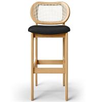 Kit 05 Banquetas Altas Para Cozinha Bancada Sala Tela Betta Fixa L02 Couríssimo Preto - Lyam - 3