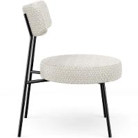 Kit 02 Poltronas Decorativas Para Sala De Estar Base Fixa Londres L02 Bouclê Cru - Lyam - 2