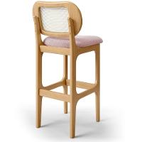 Kit 06 Banquetas Altas Para Cozinha Bancada Sala Tela Betta Fixa L02 Bouclê Rosê - Lyam - 5