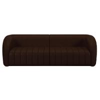 Kit Sofá 4 Lugares Para Sala 292cm Com 01 Poltrona Lazio M03 Corano Marrom - Lyam Decor - 6