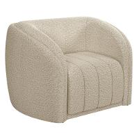 Kit Sofá 4 Lugares Para Sala 252cm Com 01 Poltrona Lazio M03 Bouclê Bege - Lyam Decor - 6