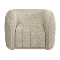 Kit Sofá 4 Lugares Para Sala 252cm Com 01 Poltrona Lazio M03 Bouclê Bege - Lyam Decor - 7