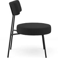 Kit 02 Poltronas Decorativas Para Sala De Estar Base Fixa Londres L02 Bouclê Preto - Lyam - 2