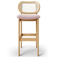 Kit 02 Banquetas Altas Para Cozinha Bancada Sala Tela Betta Fixa L02 Bouclê Rosê - Lyam - 3