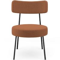 Kit 02 Poltronas Decorativas Para Sala De Estar Base Fixa Londres L02 Bouclê Terracota - Lyam - 3