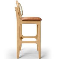 Kit 02 Banquetas Altas Para Cozinha Bancada Sala Tela Betta Fixa L02 Couríssimo Whisky - Lyam - 2