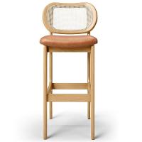 Kit 02 Banquetas Altas Para Cozinha Bancada Sala Tela Betta Fixa L02 Couríssimo Whisky - Lyam - 3