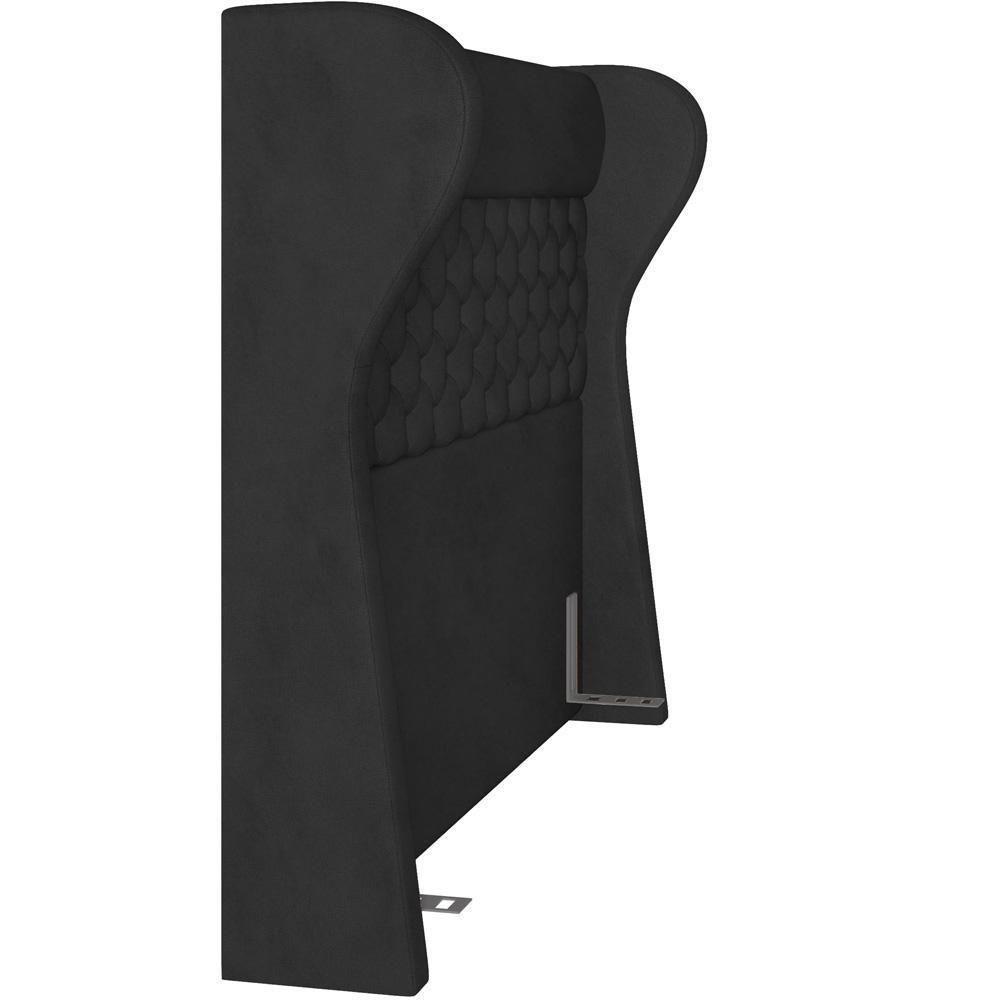 Cabeceira Cama Box Queen 160 Cm P05 Madrid Couríssimo Preto - Lyam Decor - 3