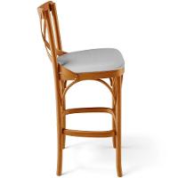 Kit 02 Banquetas Altas Cozinha Bancada Bar Sala De Jantar Estofada ávila L02 Linho Cinza - Lyam - 2