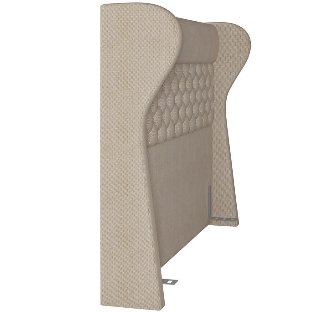 Cabeceira Cama Box Casal 140 Cm P05 Madrid Linho Bege Escuro - Lyam Decor - 3