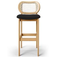 Kit 03 Banquetas Altas Para Cozinha Bancada Sala Tela Betta Fixa L02 Bouclê Preto - Lyam - 3