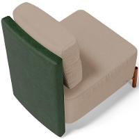 Kit 02 Poltronas Decorativas Sala Estar Living Hungria L02 Couríssimo Verde Linho Bege Escuro - Lyam - 2