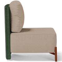 Kit 02 Poltronas Decorativas Sala Estar Living Hungria L02 Couríssimo Verde Linho Bege Escuro - Lyam - 3