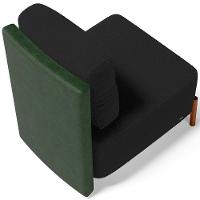 Kit 02 Poltronas Decorativas Sala De Estar Living Hungria L02 Couríssimo Verde Bouclê Preto - Lyam - 2