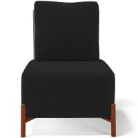 Kit 02 Poltronas Decorativas Sala De Estar Living Hungria L02 Couríssimo Verde Bouclê Preto - Lyam