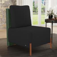 Kit 02 Poltronas Decorativas Sala De Estar Living Hungria L02 Couríssimo Verde Bouclê Preto - Lyam - 8