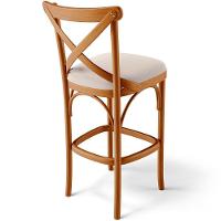 Kit 03 Banquetas Altas Cozinha Bancada Bar Sala De Jantar Estofada ávila L02 Suede Bege - Lyam - 5