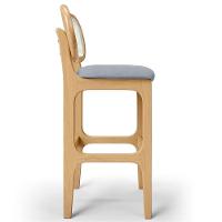 Kit 05 Banquetas Altas Para Cozinha Bancada Sala Tela Betta Fixa L02 Suede Cinza - Lyam - 2