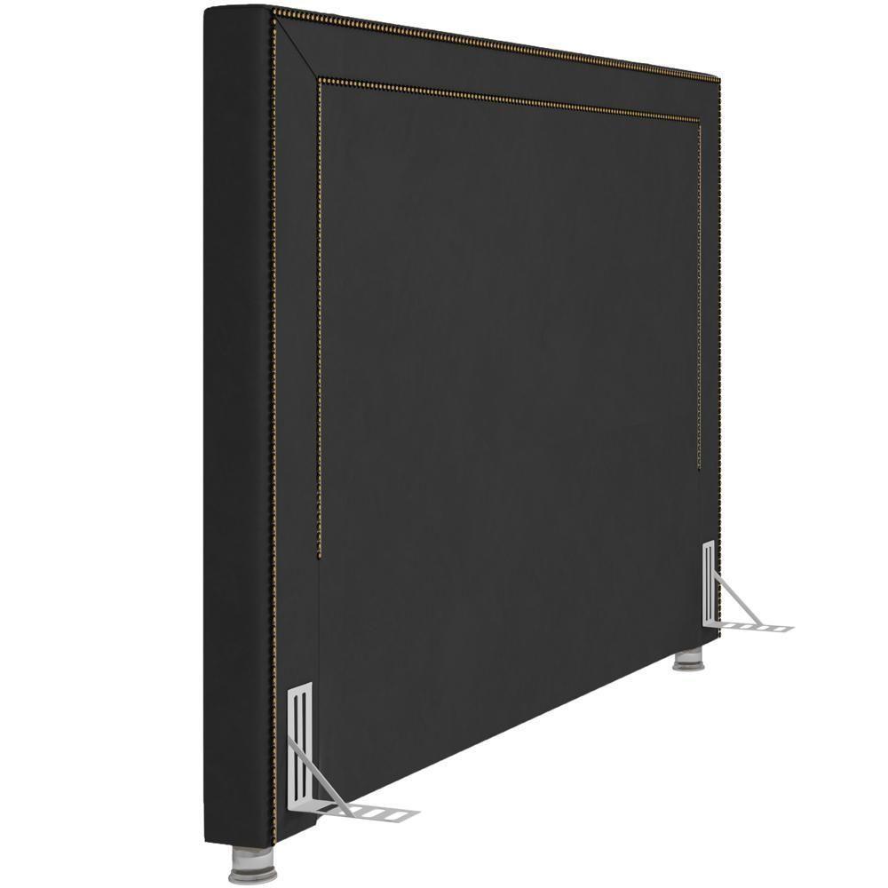 Cabeceira Cama Box Casal 160 Cm P05 Berlim Veludo Preto - 3