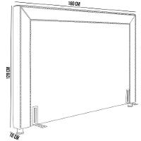 Cabeceira Cama Box Casal 160 Cm P05 Berlim Veludo Preto - 2