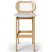 Kit 04 Banquetas Altas Para Cozinha Bancada Sala Tela Betta Fixa L02 Linho Bege - Lyam - 3