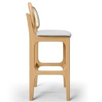 Kit 02 Banquetas Altas Para Cozinha Bancada Sala Tela Betta Fixa L02 Linho Cinza - Lyam - 2