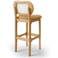 Kit 06 Banquetas Altas Para Cozinha Bancada Sala Tela Betta Fixa L02 Bouclê Mostarda - Lyam - 5