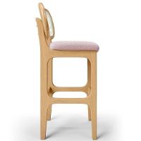 Kit 05 Banquetas Altas Para Cozinha Bancada Sala Tela Betta Fixa L02 Bouclê Rosê - Lyam - 2