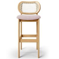 Kit 03 Banquetas Altas Para Cozinha Bancada Sala Tela Betta Fixa L02 Suede Rosê - Lyam - 3