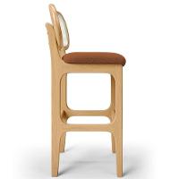 Kit 03 Banquetas Altas Para Cozinha Bancada Sala Tela Betta Fixa L02 Bouclê Terracota - Lyam - 2