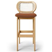 Kit 04 Banquetas Altas Para Cozinha Bancada Sala Tela Betta Fixa L02 Bouclê Terracota - Lyam - 3