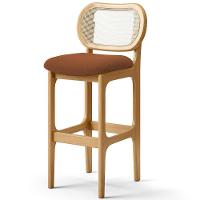 Kit 04 Banquetas Altas Para Cozinha Bancada Sala Tela Betta Fixa L02 Bouclê Terracota - Lyam - 6