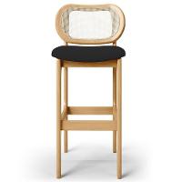 Kit 05 Banquetas Altas Para Cozinha Bancada Sala Tela Betta Fixa L02 Suede Preto - Lyam - 3