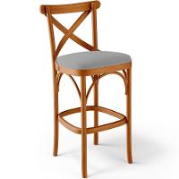 Kit 03 Banquetas Altas Cozinha Bancada Bar Sala De Jantar Estofada ávila L02 Suede Cinza - Lyam - 6