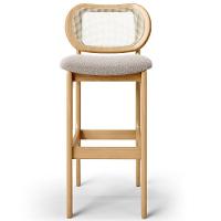 Kit 04 Banquetas Altas Para Cozinha Bancada Sala Tela Betta Fixa L02 Bouclê Creme - Lyam - 3