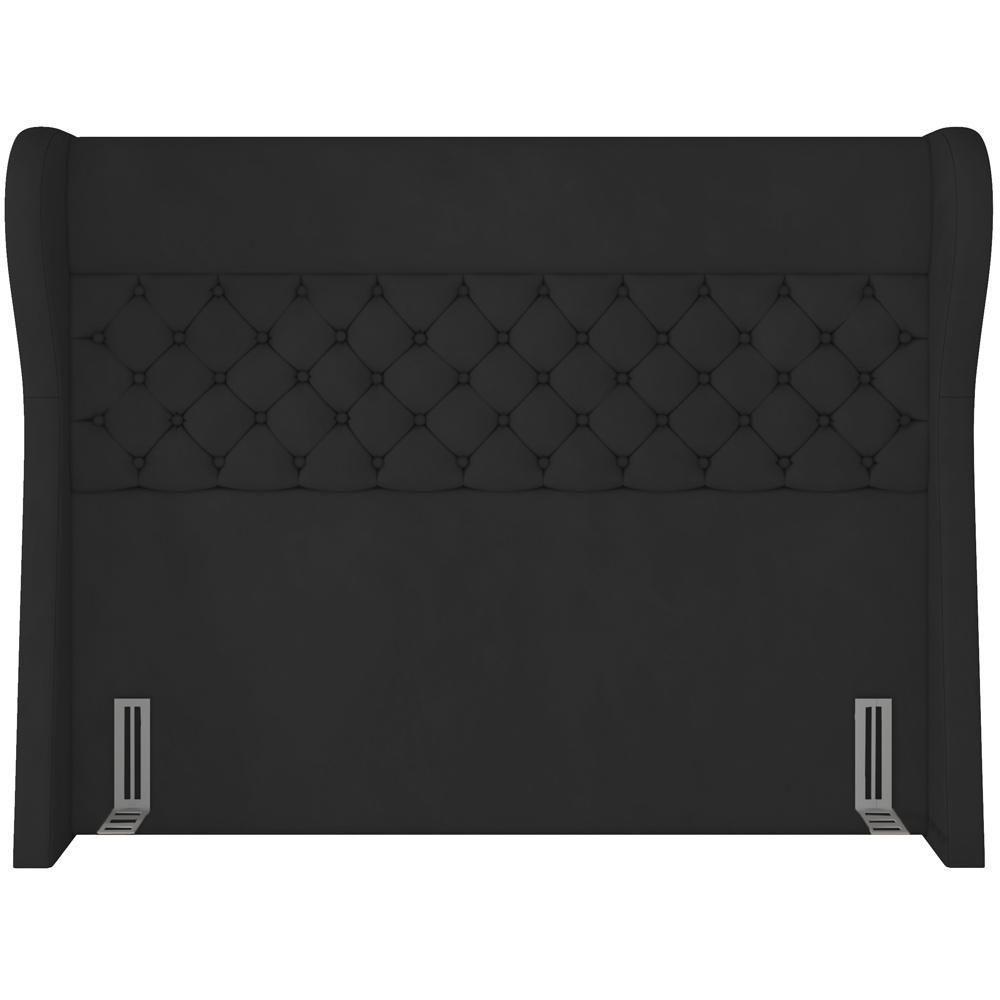 Cabeceira Cama Box King 195 Cm P05 Madrid Veludo Preto - Lyam Decor - 3