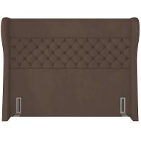 Cabeceira Cama Box Casal 140 Cm P05 Madrid Veludo Marrom