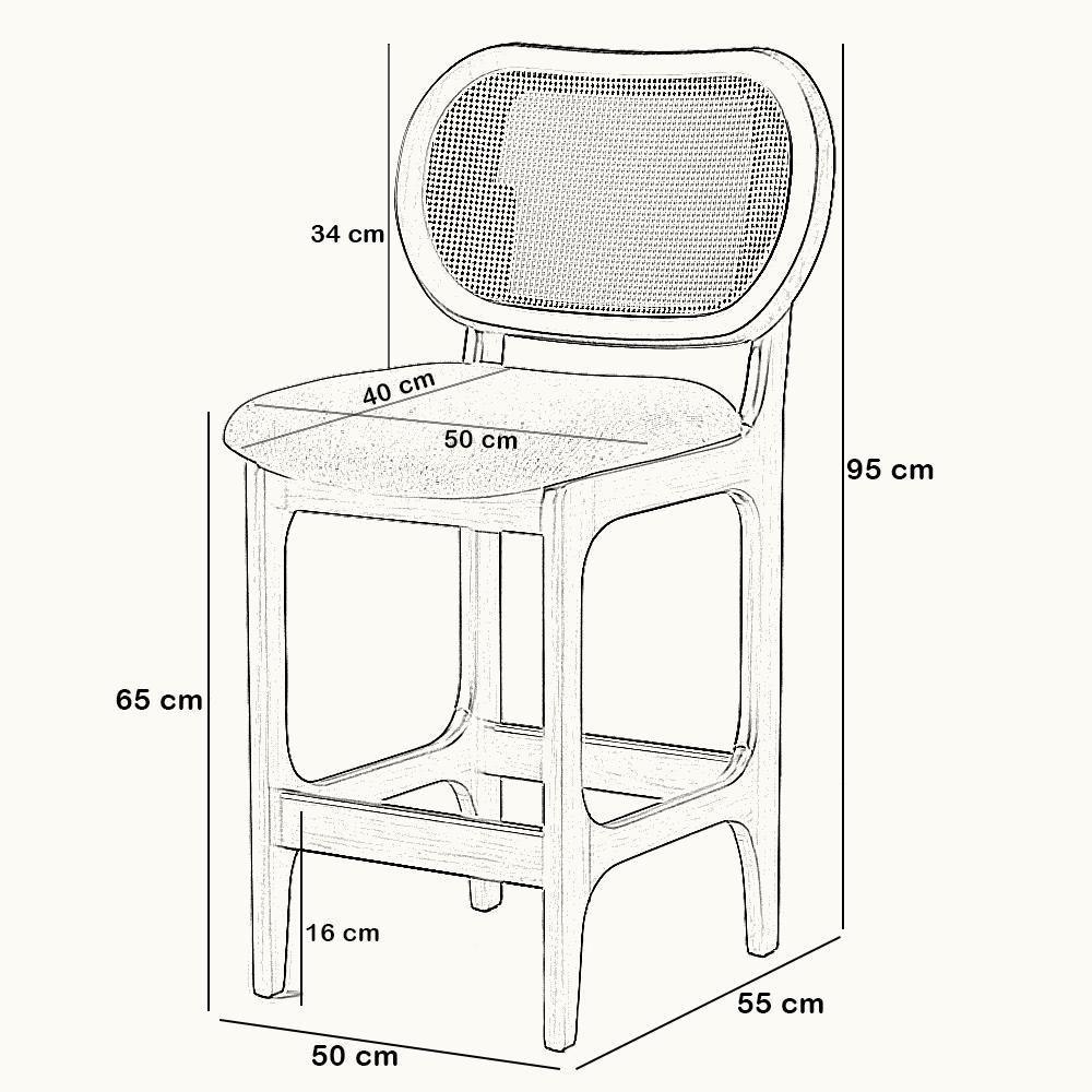 Kit 3 Banquetas Baixa Bar Cozinha Sala De Jantar Betta L02 Mel Tela Couríssimo Camel - Lyam Decor - 3