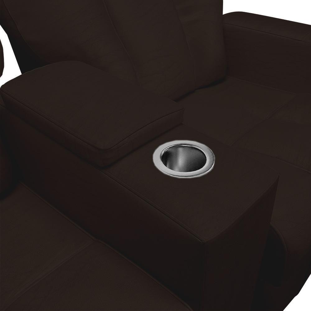 Poltrona Reclinável 2 Lugares Sala De Cinema Romeo F05 Facto Marrom - 5